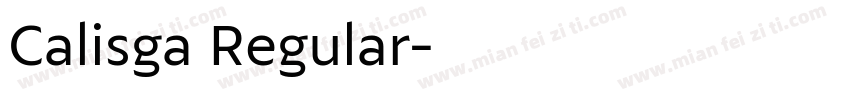 Calisga Regular字体转换